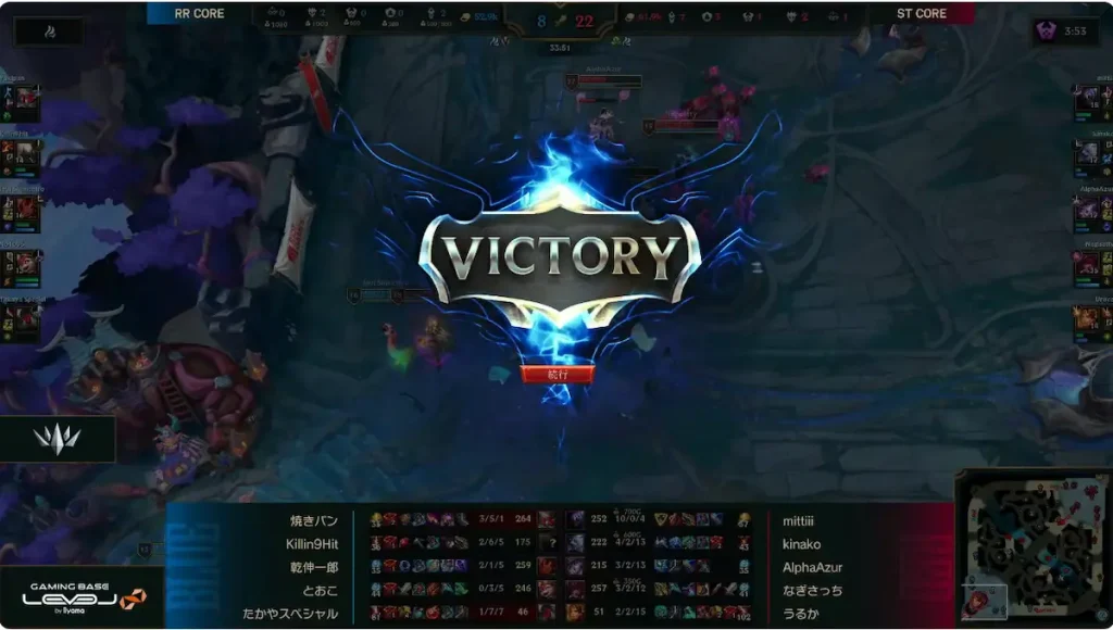ltk day1の結果 RR vs ST(core)