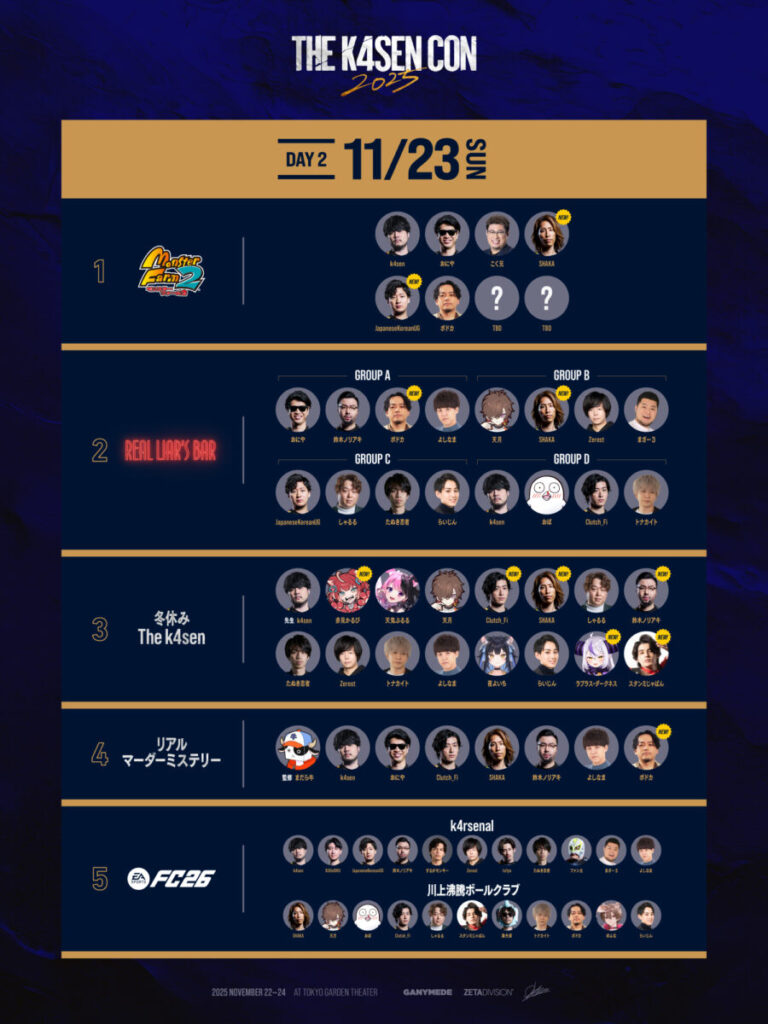 The k4sen con 2025 Day2参加者